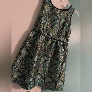 Green shiny gold dress